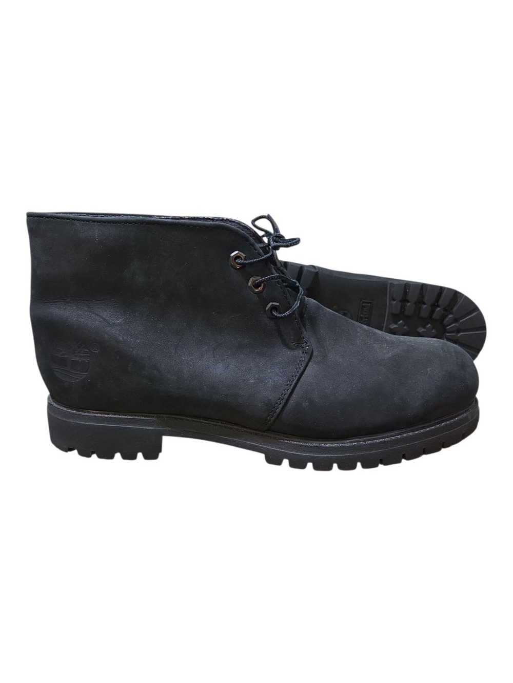 Timberland Mens Black Chukka Boots with Lug Sole Size 13W